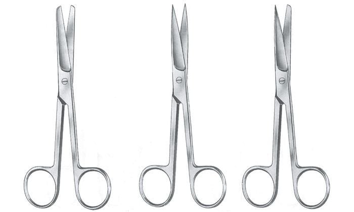 Cerrahi Makas 16,5 cm Küt / Küt