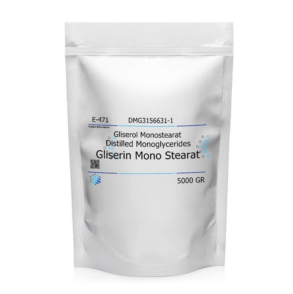 Gliserol Mono Stearat GMS E471 | 5 kg | Ekstra Saf | Distilled Monoglycerides