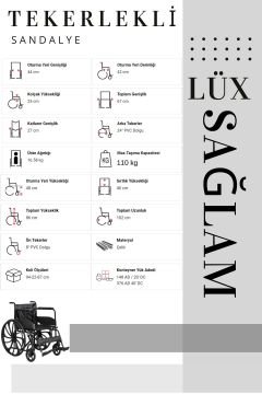 Sağlam Tekerlekli Sandalye | Hasta Transfer Sandalyesi | Lüx 1.Sınıf