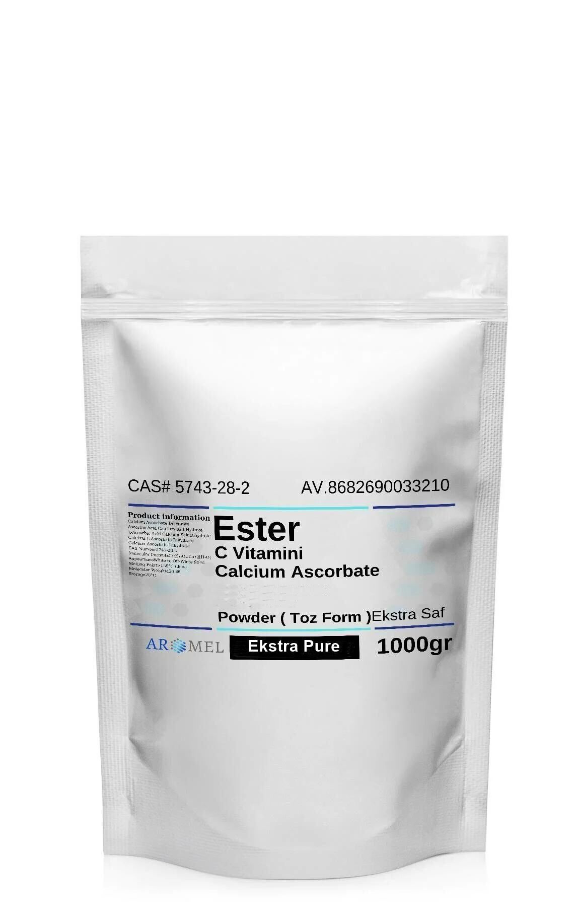 Ester C calcium Ascorbate | 1000 gr | C Vitamini, Kalsiyum Askorbat Ekstra Pure