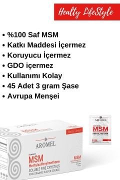 MSM Metil Sülfonil Metan | 45 Adet Şase | ‎Methyl sulfonyl methane | 135 gr
