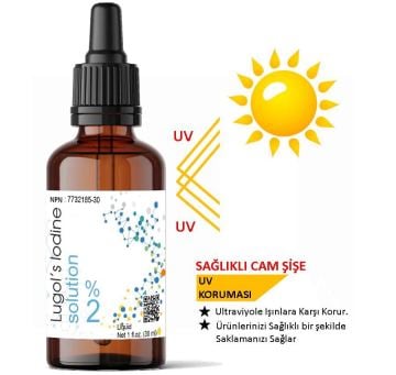 Aromel iyot Damlası %2 lik | 30 ml | lügol Damlalıklı Şişe | Lugol Çözeltisi %2 lik