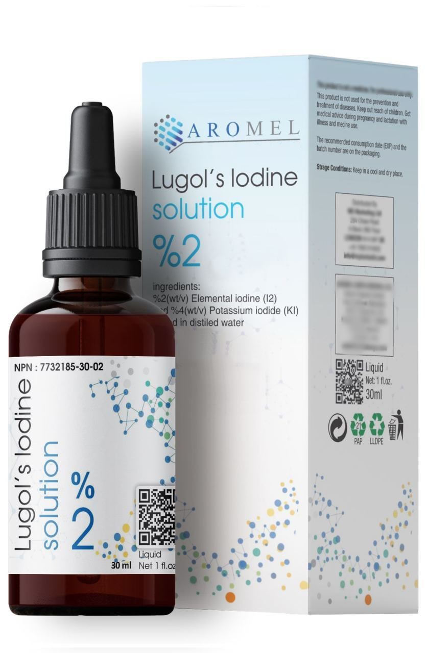 Aromel iyot Damlası %2 lik | 30 ml | lügol Damlalıklı Şişe | Lugol Çözeltisi %2 lik