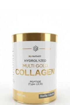 Aromel Multi Gold Hidrolize Kolajen | 30 Şase 300 gram | Type I,II,III Multi , 21 in One Collagen