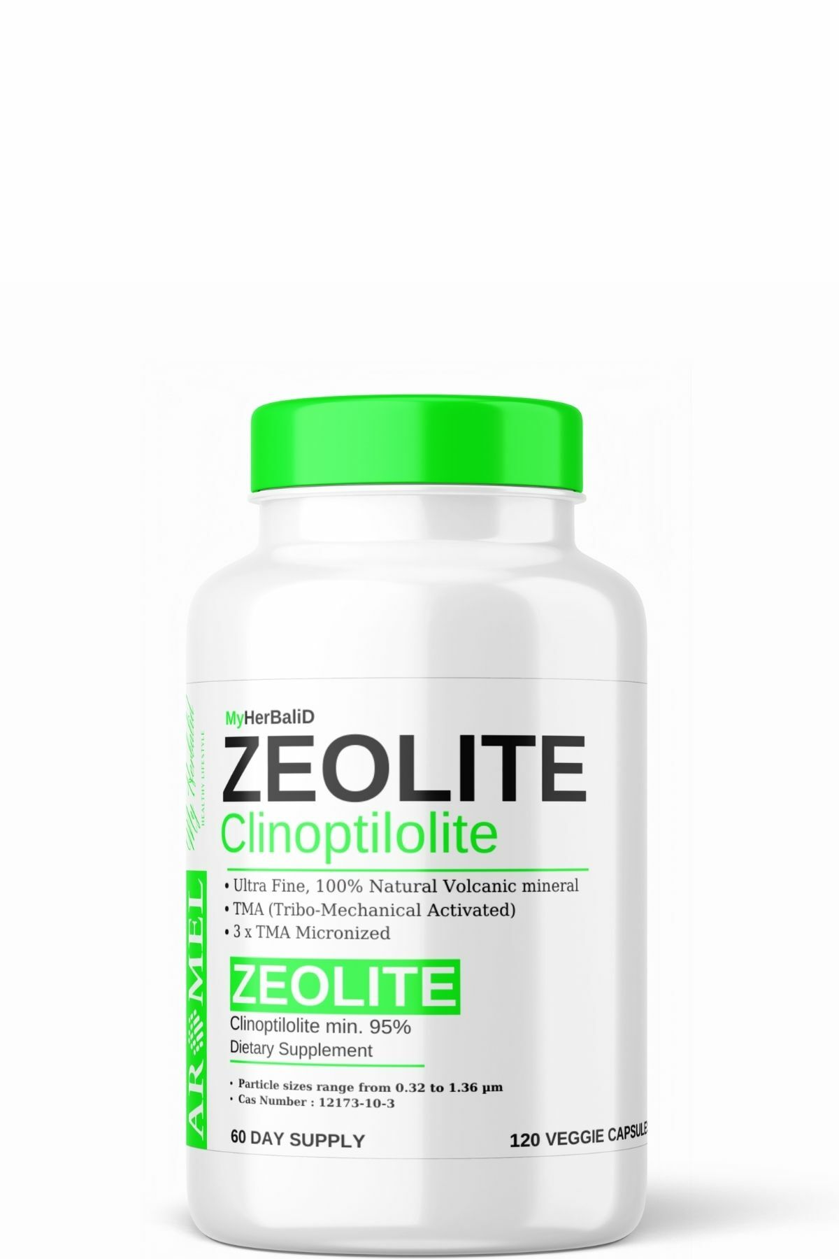Zeolit Tozu Kapsül | 120 Adet | 1 Mikron Ultra Fine | TMA Zeolit (Tribo-Mechanical Activated)
