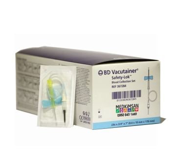 50 Adet Mavi Kelebek Set 23G | Safety Lok  | Bd Vacutainer 367284