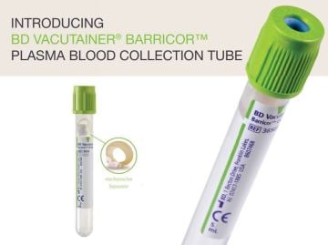 100 Adet Barricor Lityum Heparinli Plazma Tüp | BD 365081 | 5.0 ml 13x100 mm | Bd Vacutainer Barricor Lh Plasma