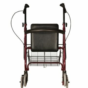 Rolatör | 4 Tekerli Yürüteç | 130 kg Taşıma Kapasiteli | Sepetli Lüx