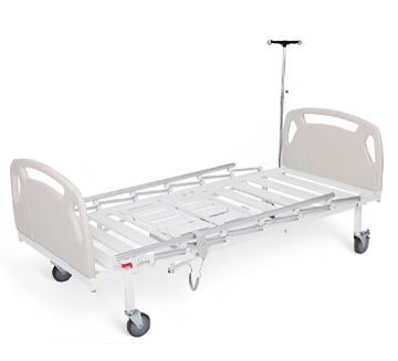 2 Motorlu Hasta Karyolası | ABS Başlıklı | Yatak Dahil | Lüx Korkuluk