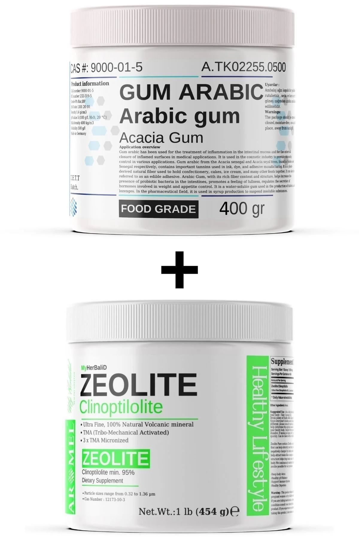 Zeolit 454 gr | GUM Arabic 400 gr | MHA TMA Zeolit , GUM Arabik SET