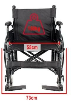 Çok Sağlam Tekerlekli Sandalye | 150 kg Taşır | Obez Kullanımına Uygundur