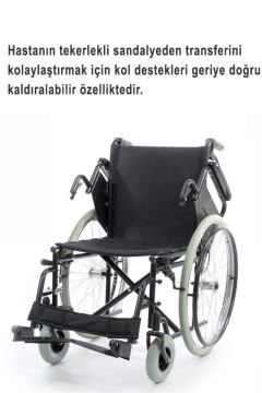 Çok Sağlam Tekerlekli Sandalye | 150 kg Taşır | Obez Kullanımına Uygundur
