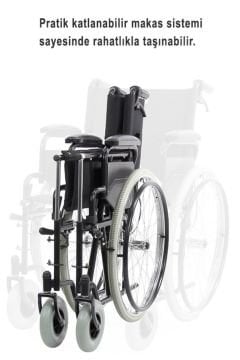 Çok Sağlam Tekerlekli Sandalye | 150 kg Taşır | Obez Kullanımına Uygundur