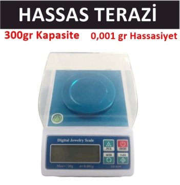 Hassas Terazi, 300gr/0.001gr Laboratuvar, Kuyumcu Terazisi ZH-8254 Model