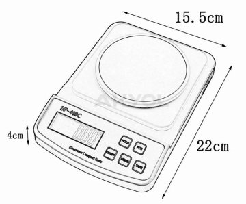 Hassas Terazi, 500gr/0.01gr Laboratuvar, Mutfak Terazisi SF-400C Model
