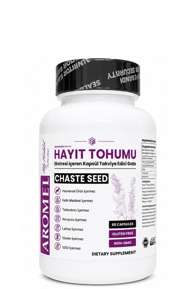 Aromel Hayıt Tohumu Ekstresi içeren Kapsül 60 Adet  | Chaste Seed