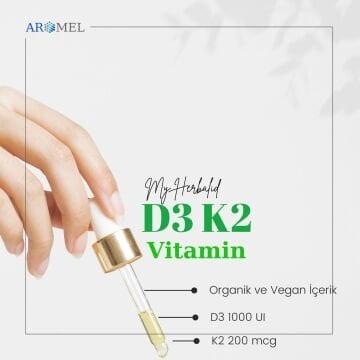 D3 K2 Vitamini  | Damlalıklı Kapak | D3 1000 IU + 200 mcg K2 Mix ,FDA