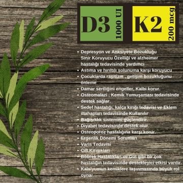 D3 K2 Vitamini  | Oral Sprey | D3 1000 IU + 200 mcg K2 Mix ,FDA