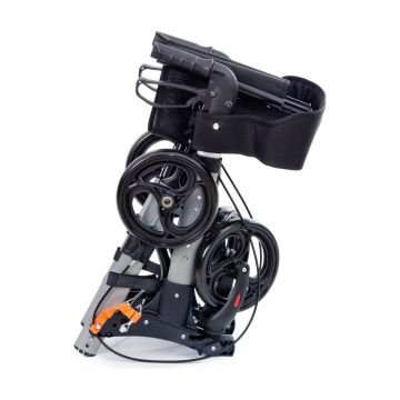 Lüx Alüminyum Rolatör | Oturaklı Hasta Yürüteci | 4 Tekerli | Katlanabilir | Çantalı | Gümüş Renk