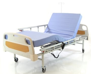 2 Motorlu Hasta Karyolası | ABS Başlıklı | Tabanca Korkuluklu