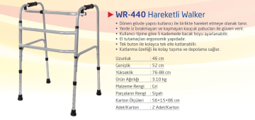 Loco WR-440 Hareketli Walker Yürüteç