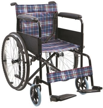 Golfi 2 Eko G100 Ekonomik Tekerlekli Sandalye Ekose Kumaş