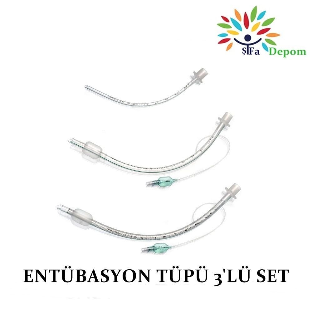 Entübasyon Tüpü  3'LÜ -SET      ( ENDOTRAKEAL TÜP BALONLU )