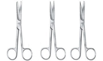 Cerrahi Makas 16,5 cm Küt / Küt