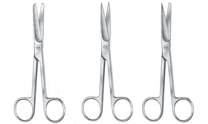 Cerrahi Makas 14,5 cm Küt / Küt