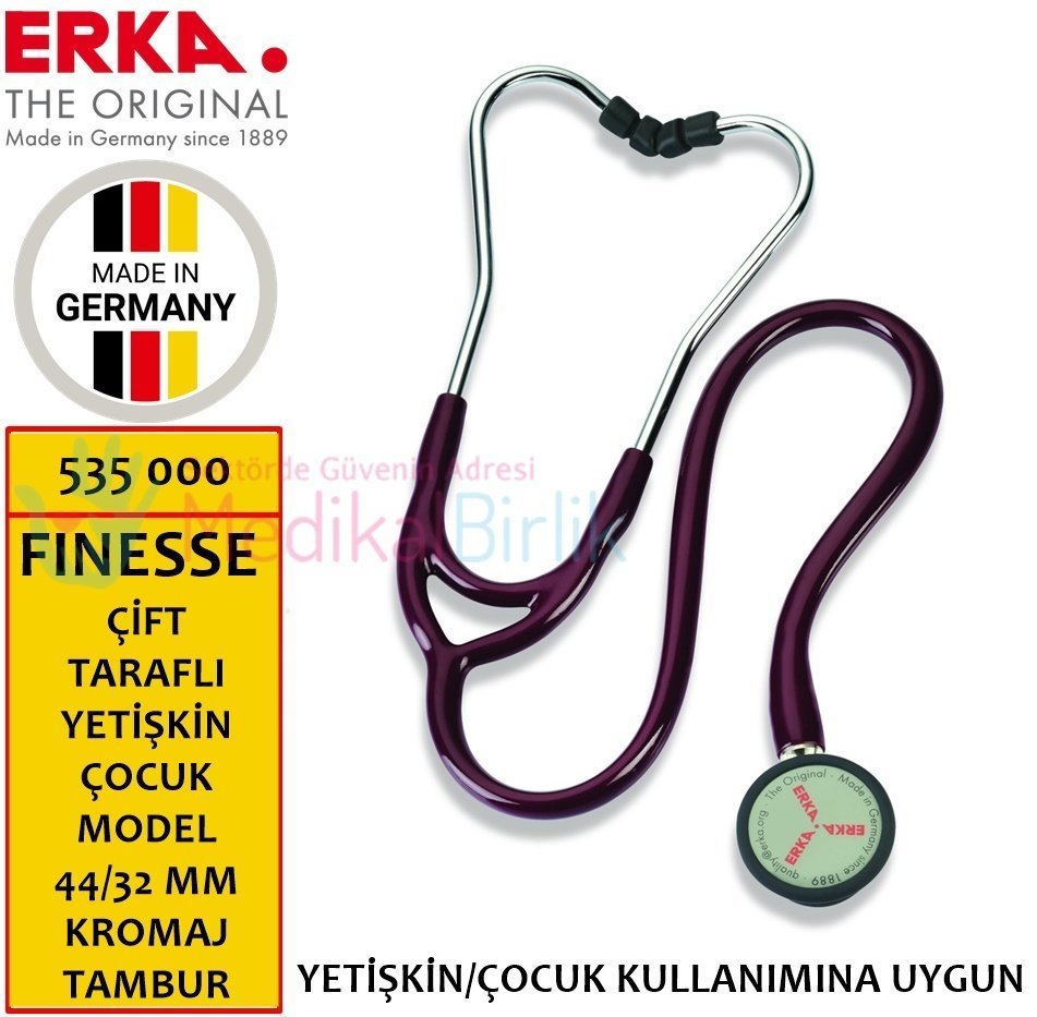 Erka Finesse ÇİFT TARAFLI Yetişkin/Çocuk Kromajlı Steteskop 535 000