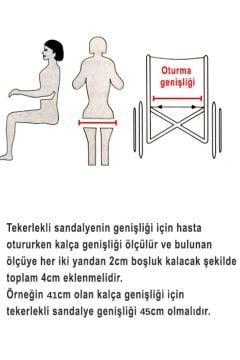 Çok Sağlam Tekerlekli Sandalye | 120 kg Taşır | Kalın Ön Tekerli