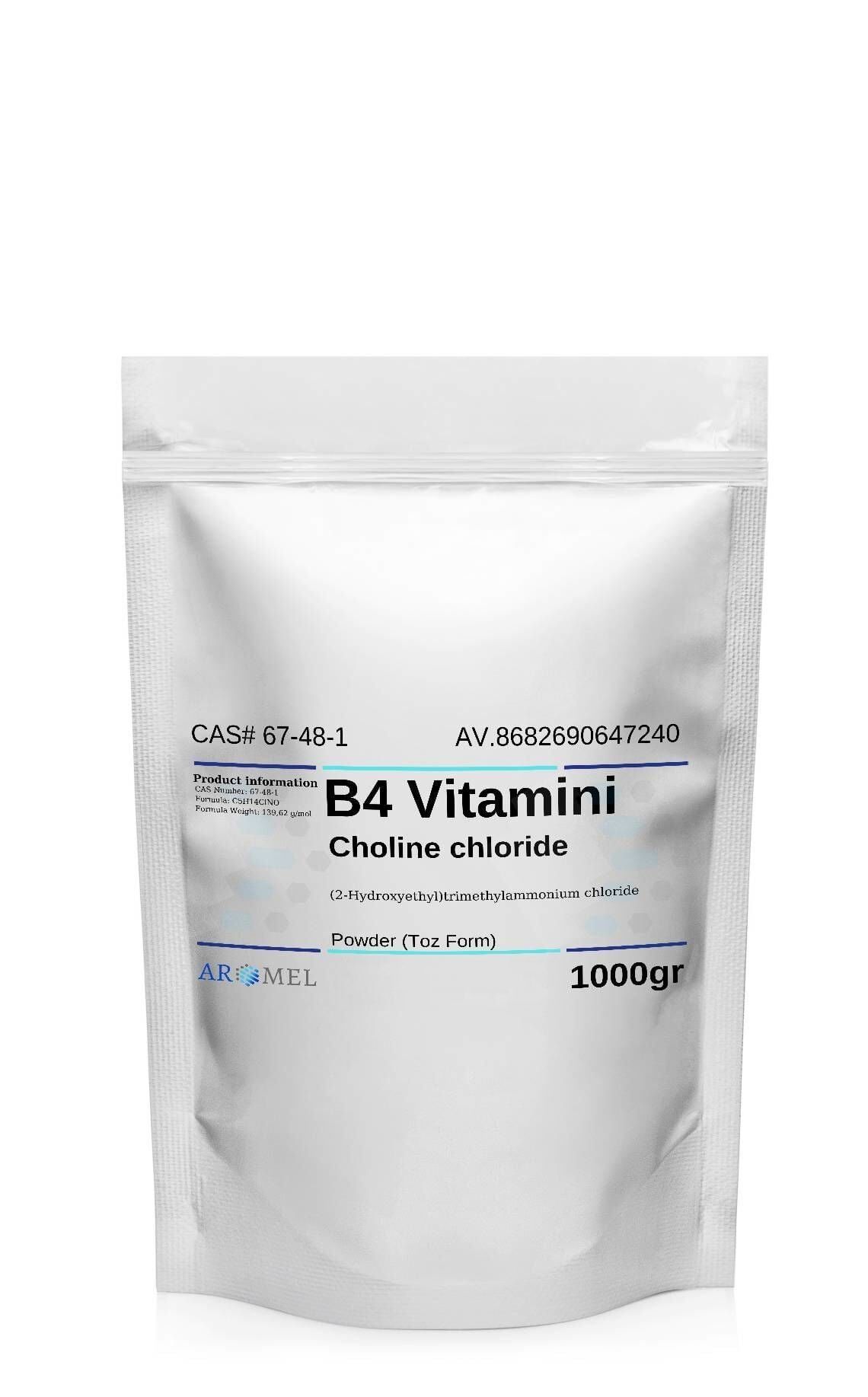 Aromel B4 Vitamini Kolin Klorür | 1 Kg | Choline Chloride