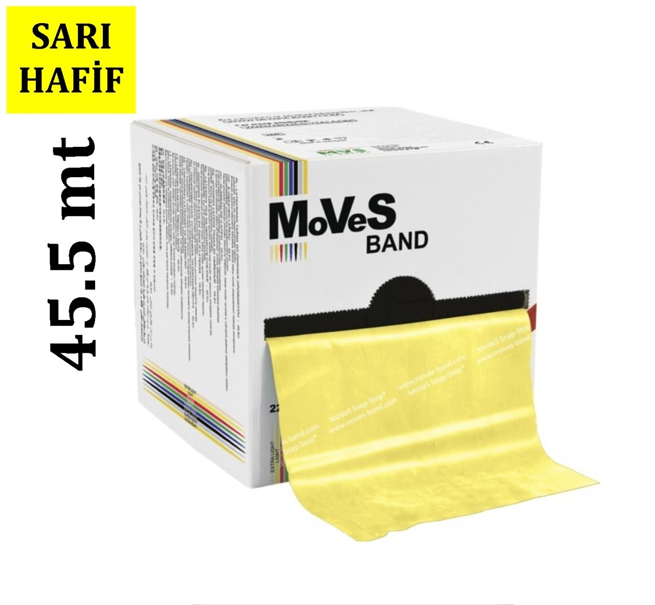 MSD Moves Band Pilates Bandı 45.5mt | Egzersiz Bandı | Sarı/Hafif