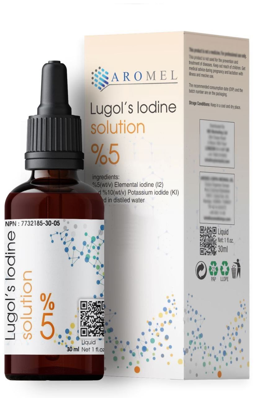 Aromel Lügol Çözeltisi %5 lik | 30 ml | Lugol Damlalıklı Şişe