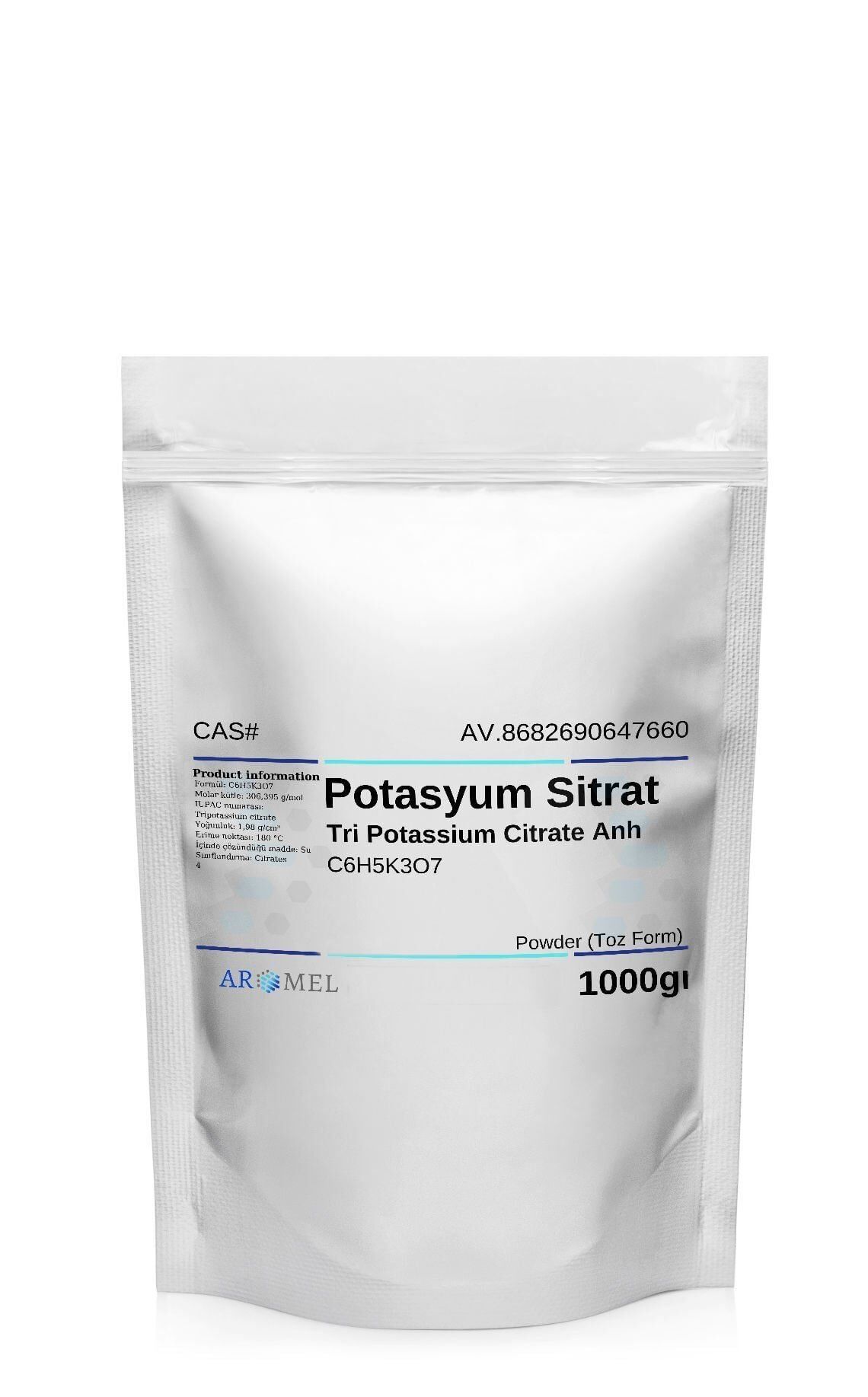 Potasyum Sitrat | 1000 gr | Tri Potassium Citrate Anh