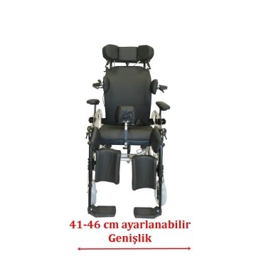 P130 | Yatabilen Tekerlekli Sandalye 41-46cm